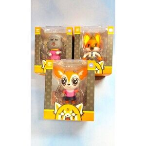 Sanrio Aggretsuko Action Figure Lot Okami Director Gori Tsunoda In Boxes